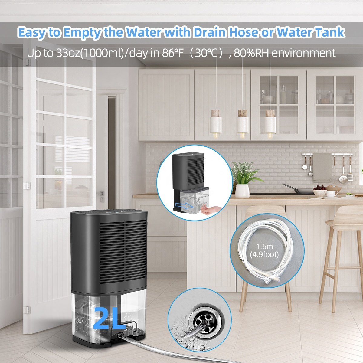 OEM and OEM Dehumidifier air Dry Small Portable Dehumidifier Bathroom Dehumidifier 2L
