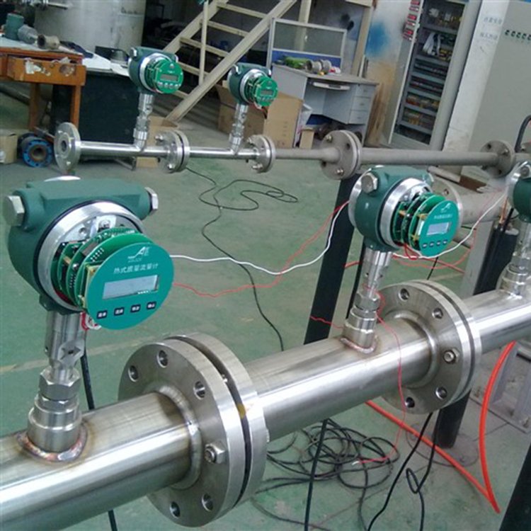 Classic Design Stainless Steel Compressed air Flow Meter Pulse / 4-20mA Thermal Mass Gas Flow Meter
