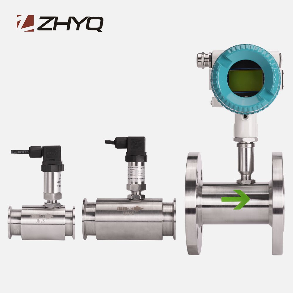 Stainless Steel Pulse Dn25 Dn40 304 316L Clamp Sanitary Turbine Flow Meter