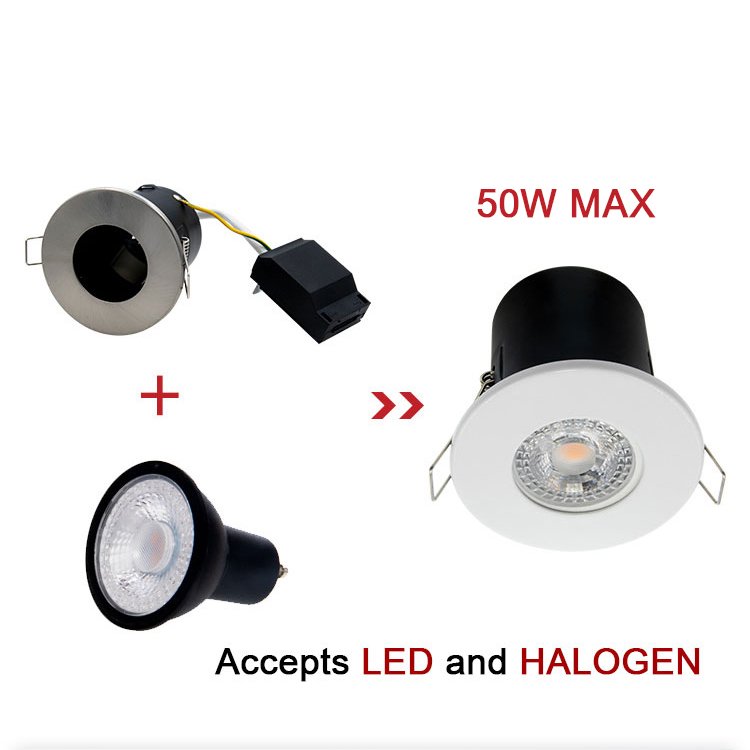 Free Air Flow Gu10 Fire Rated Downlight Hot Sell Indoor 3000K 5000K Fire Resistant Recessed Spotlight Fire Rated Downlight