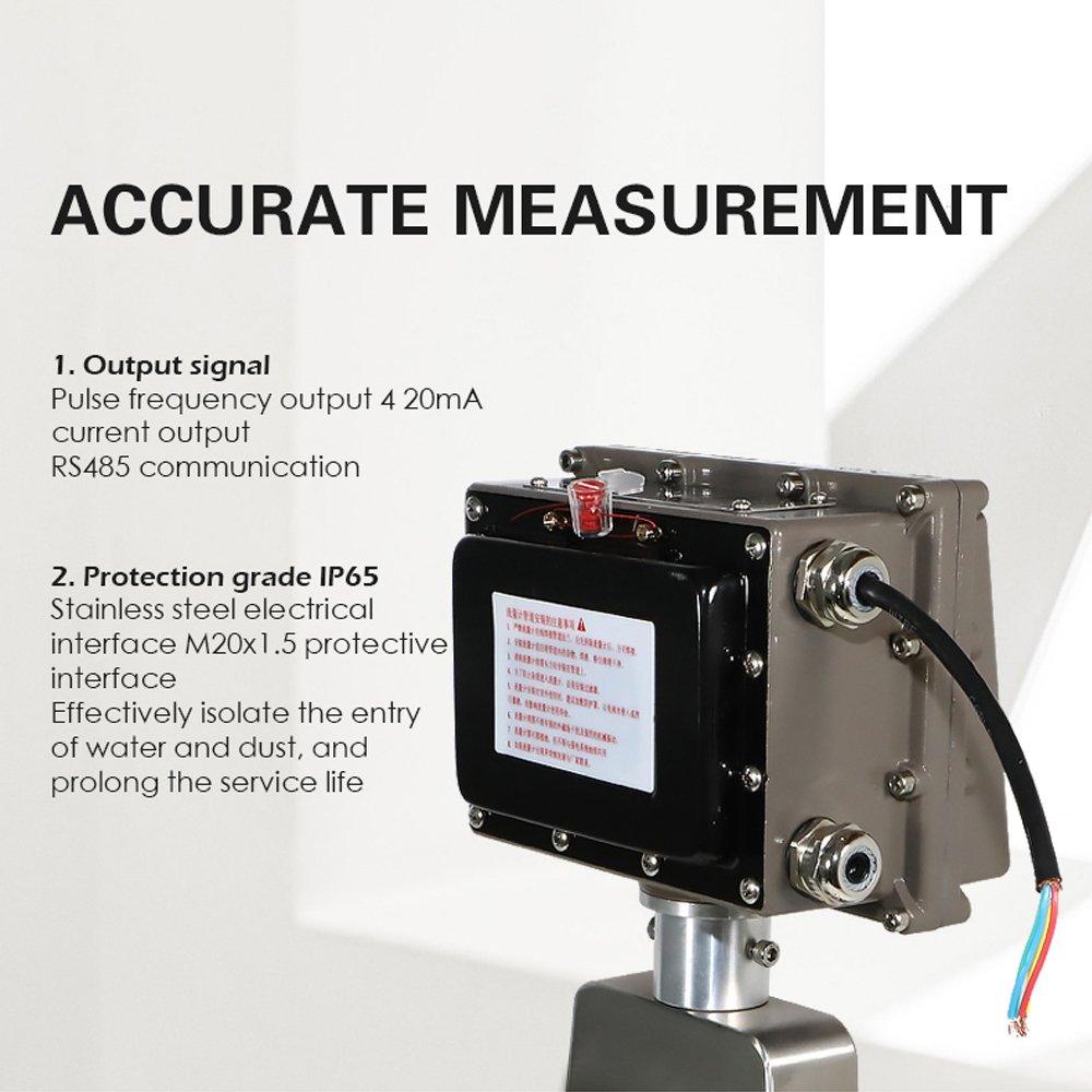 Stainless Steel Flanged Digital Diesel Fuel Oil Flow Meter Explosion Proof Gas Turbine Flow Meter for Gas Air Steam