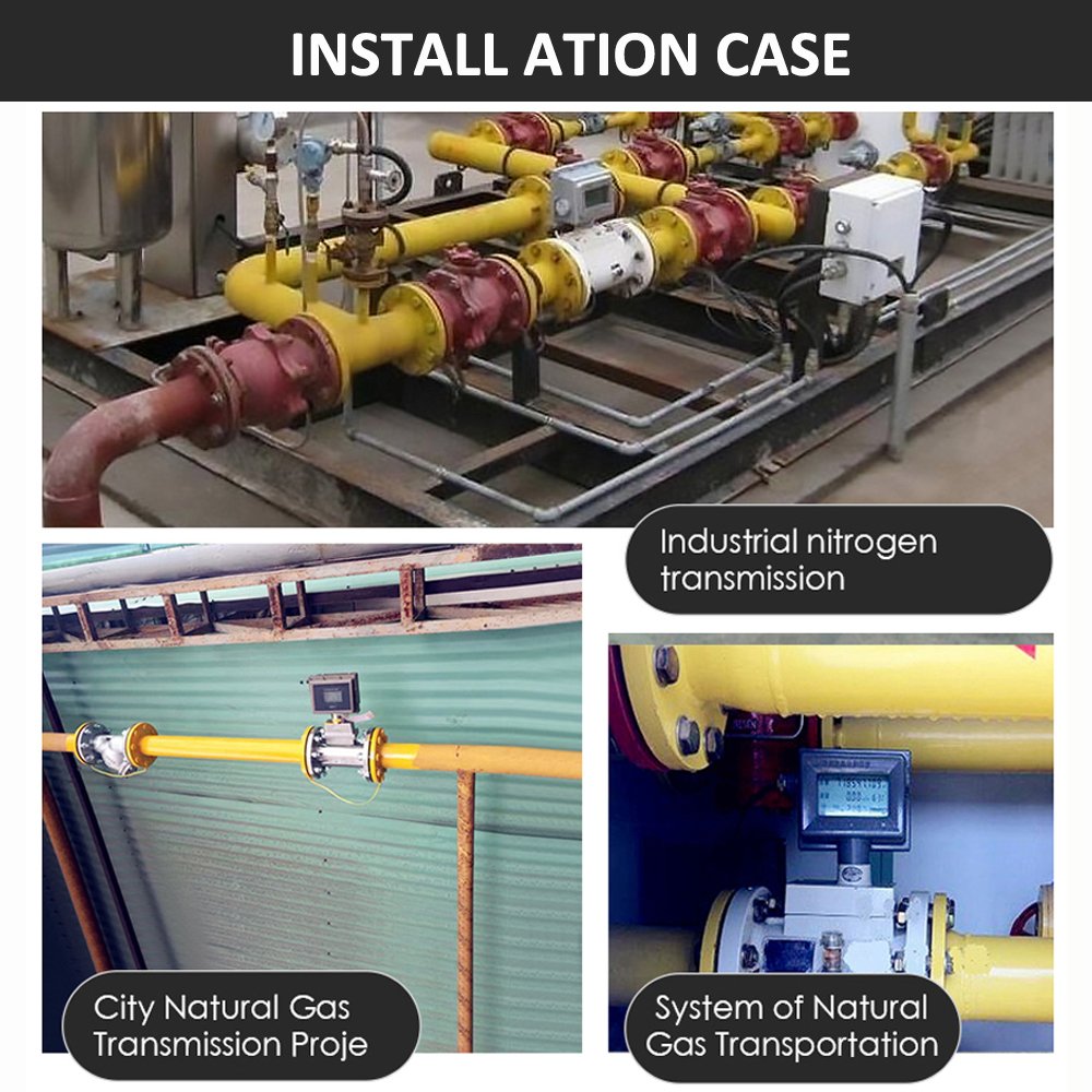 Stainless Steel Flanged Digital Diesel Fuel Oil Flow Meter Explosion Proof Gas Turbine Flow Meter for Gas Air Steam