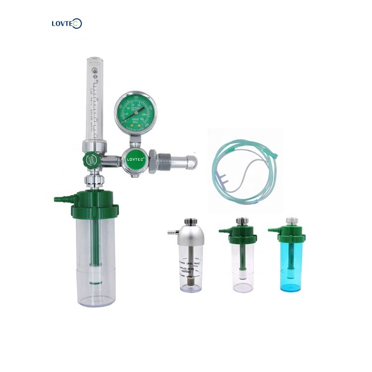Airtech Manufacturer's Direct Wall Oxygen Flow Meter Oxygen Pressure Reducer Oxygen Inhaler Bullnose Male
