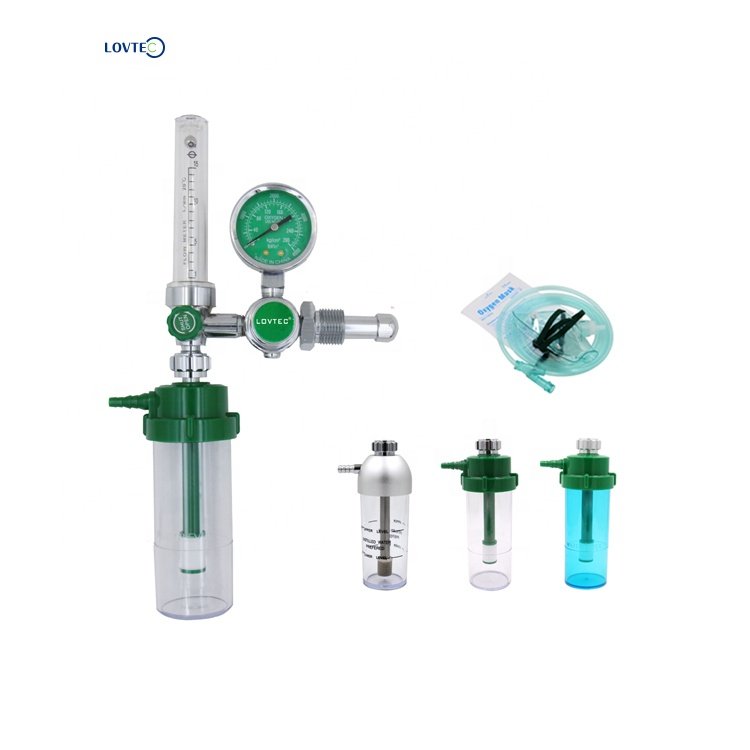 Airtech Manufacturer's Direct Wall Oxygen Flow Meter Oxygen Pressure Reducer Oxygen Inhaler Bullnose Male