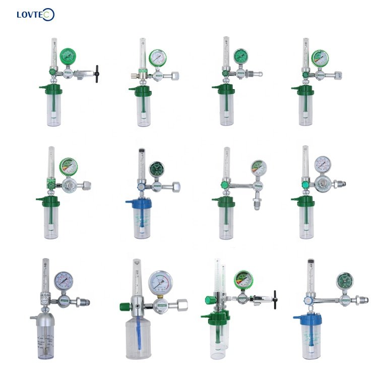 Airtech Manufacturer's Direct Wall Oxygen Flow Meter Oxygen Pressure Reducer Oxygen Inhaler Bullnose Male
