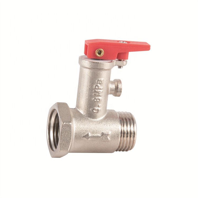 Lockable Water Meter Water Flow Control BrassRelief Safety Valve Air Pressure for Water Heating System