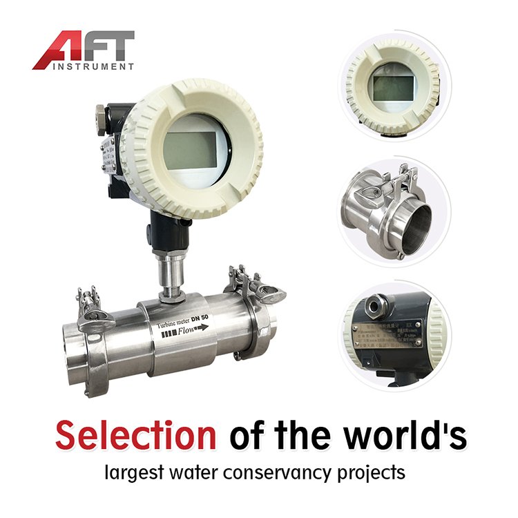 DN100 Flow Meter Precision Sensor Counter for Fuel Oil Liquid Intelligent Threaded Type Turbine Flowmeter