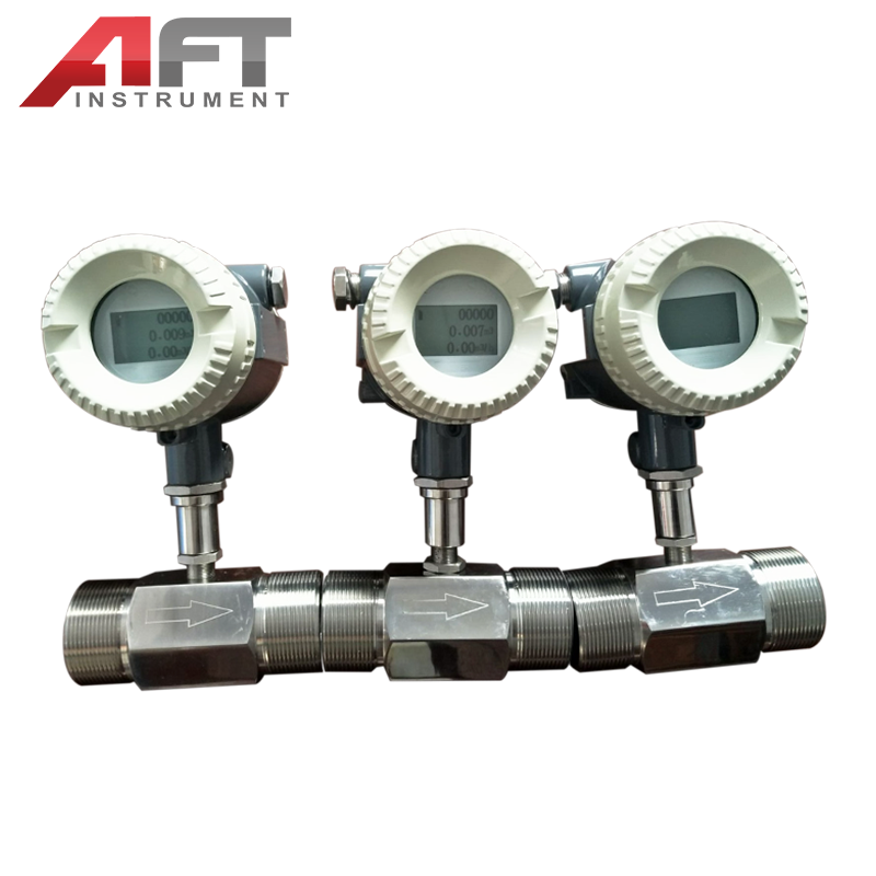 DN100 Flow Meter Precision Sensor Counter for Fuel Oil Liquid Intelligent Threaded Type Turbine Flowmeter