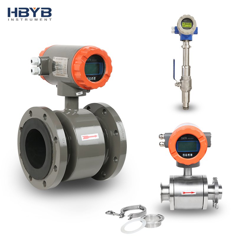 Digital Display Water Flow Meter Pipeline Water Pump Liquid Electromagnetic Magnetic Flowmeter
