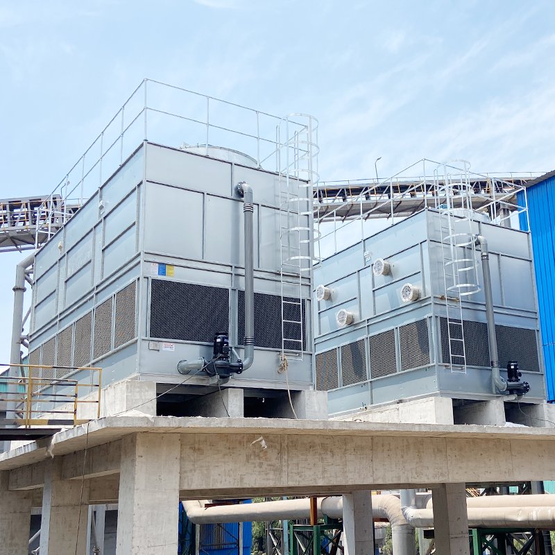 Medium Speed Machine Chemical Industry Closed Water Tower Centrifugal Blower Side air Cooling Tower 300 Cubic Meters