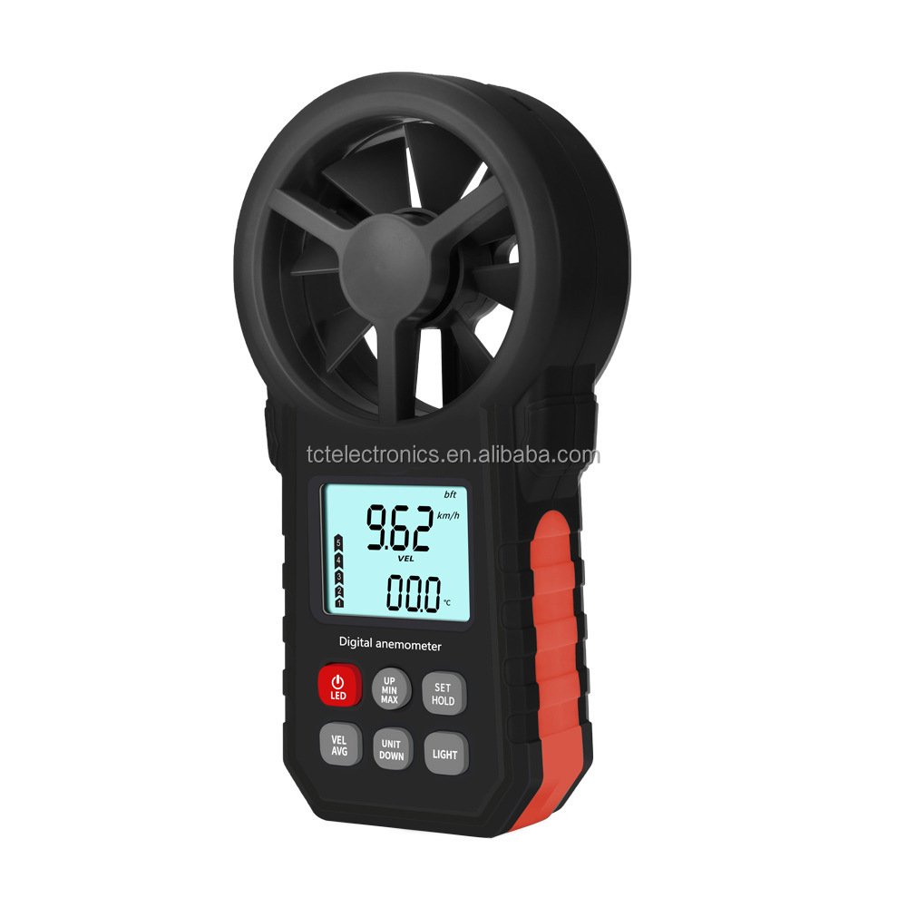 MS6252A Portable Digital Anemometer Handheld Wind Speed Air Flow Measuring Meter Backlight