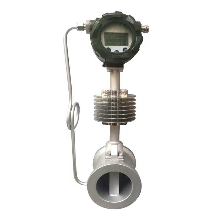 Anjun Intelligent 24V Digital Steam Flow Meter Stainless Steel Vortex Flowmeter with LCD Display OEM Customizable