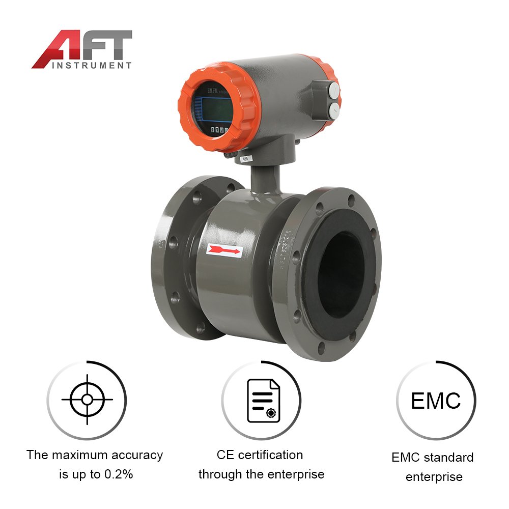 2 Inch 4-20ma Electromagnetic High Pressure Flowmeter Digital Modbus Liquid Water Raw Magnetic Flow Meter
