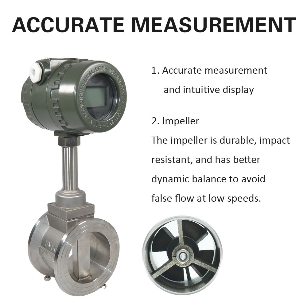 Steam Vortex Flowmeter Natural Gas Gas Nitrogen Vortex Flow Meter Price With Digital Display