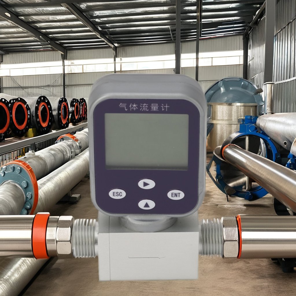 Customizable Thermal Mass Gas Flowmeter Modbus 300SLPM 100SLPM Capacity Hydrogen Helium Measurement Actual Gas Calibration