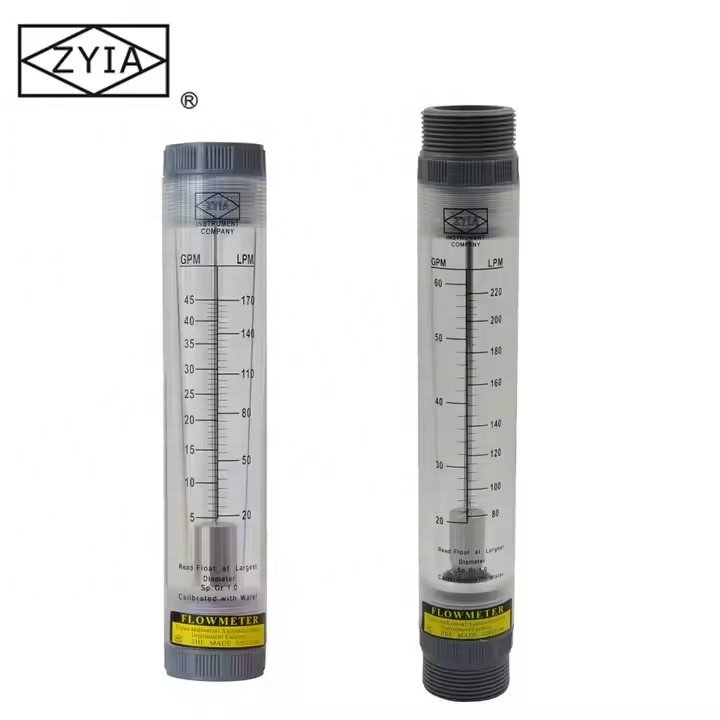Low Cost Piping Type Acrylic Float air Gas Rotameter Flowmeter Water Flow Meter Float Liquid Circular Rotameter Flowmeter