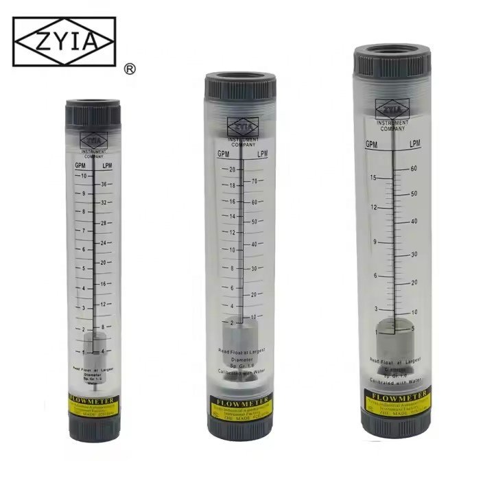 Low Cost Piping Type Acrylic Float air Gas Rotameter Flowmeter Water Flow Meter Float Liquid Circular Rotameter Flowmeter