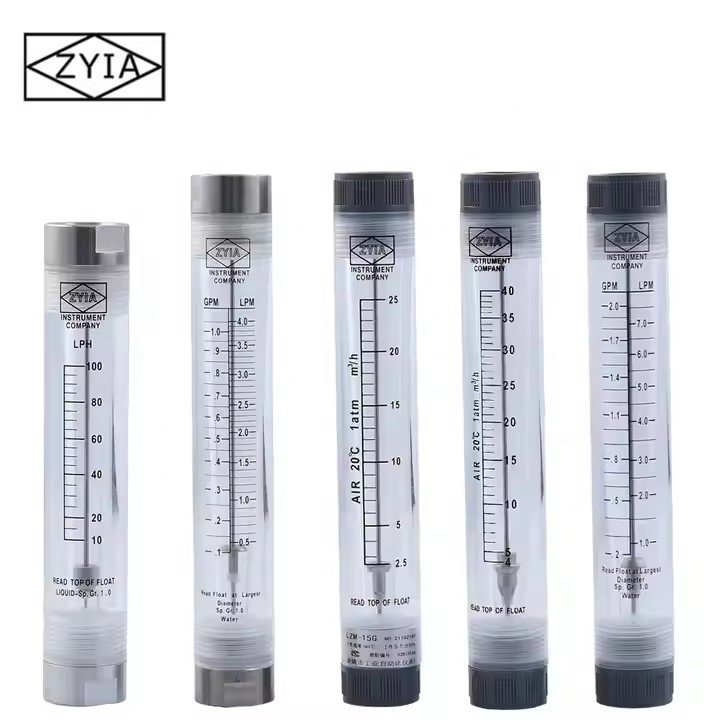 Low Cost Piping Type Acrylic Float air Gas Rotameter Flowmeter Water Flow Meter Float Liquid Circular Rotameter Flowmeter