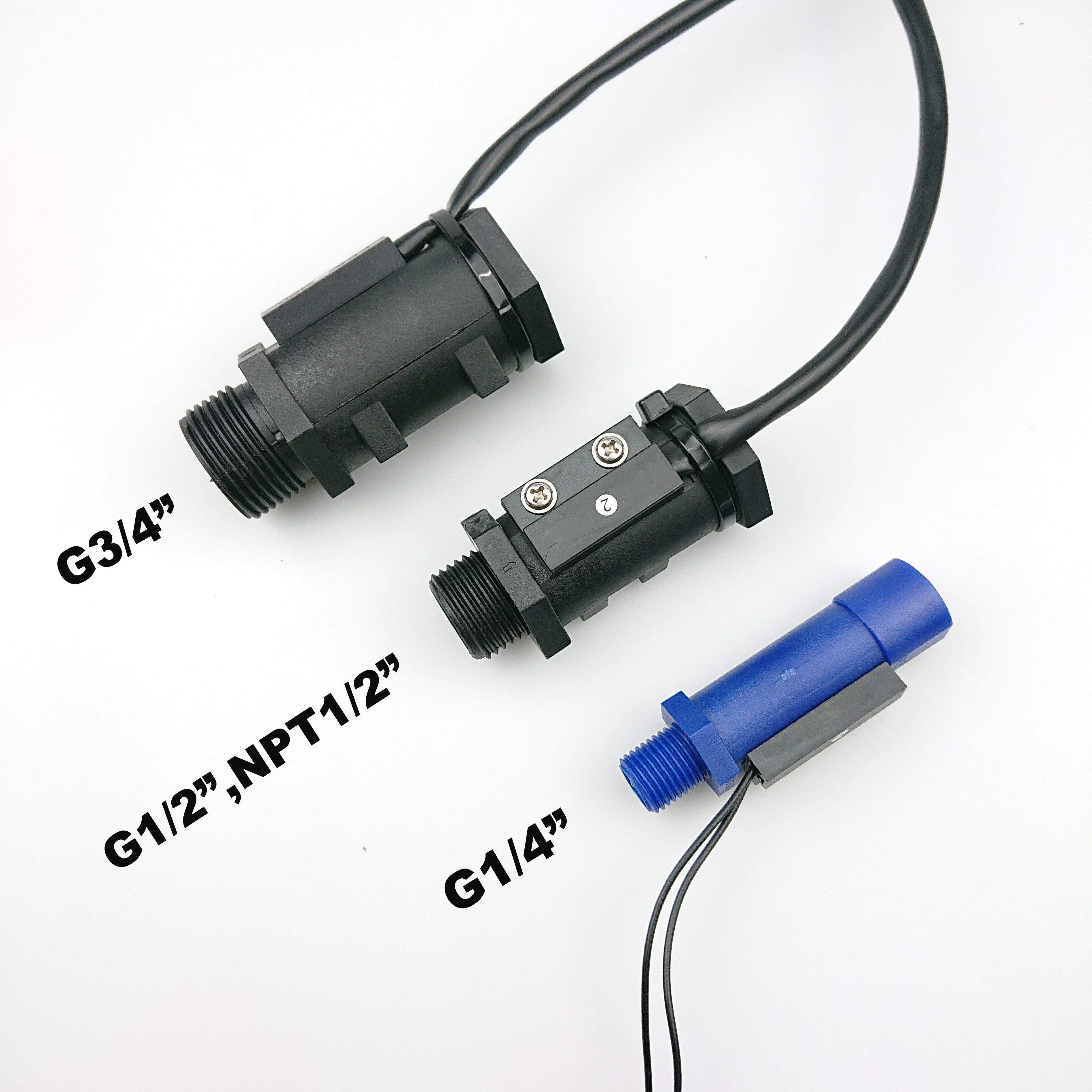 1/2" 3/4" 1 Inch Plastic Flow Switch Male Female Thread/DN15 DN20 Piston Paddle Water Flow Sensor Magnetic Reed 2 Wires Switches