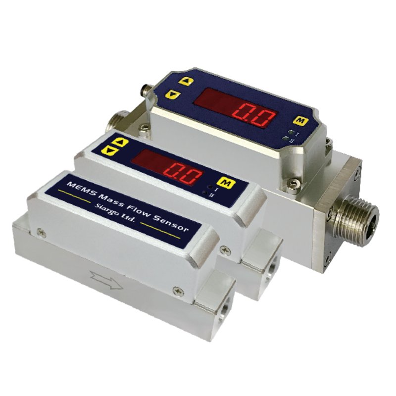 Mass Flow Meters With Calorimetric Sensing With Display