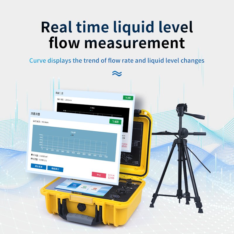 High Precision Submerd Doppler Ultrasonic Open Channel Flowmeter For River Lake Deep Well Flow Rate Measurement Test Equipment