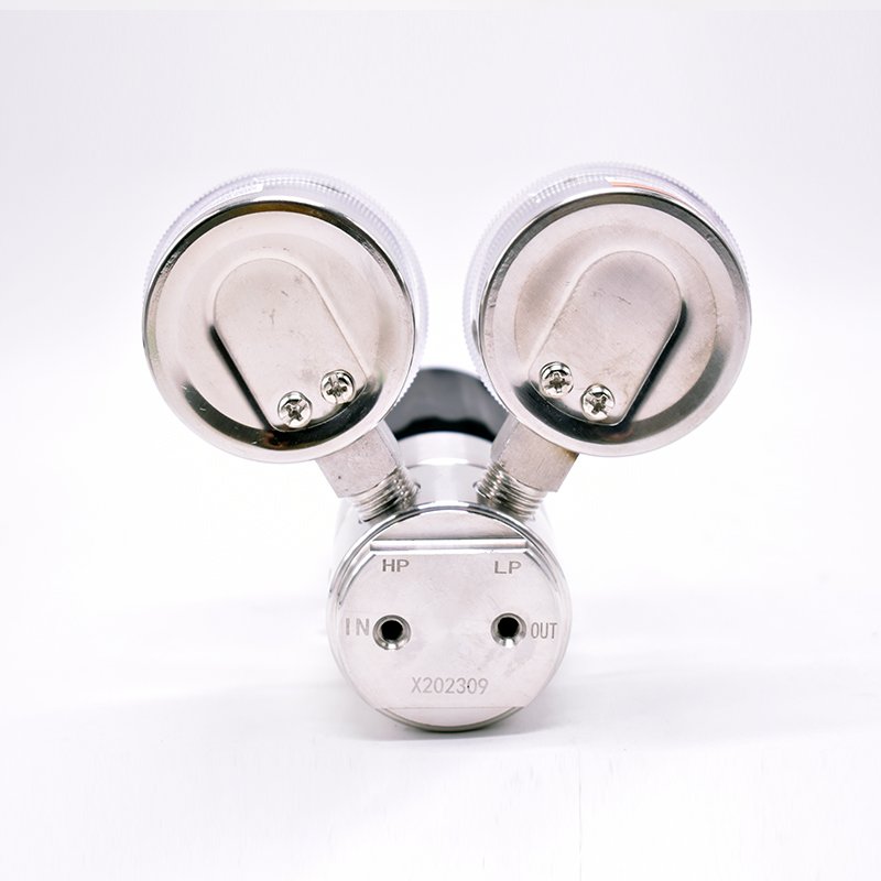 High Pressure 300psi 25MPa Single Stage Gas Cylinder Regulator with Two Gauge for Laboratory Equipment