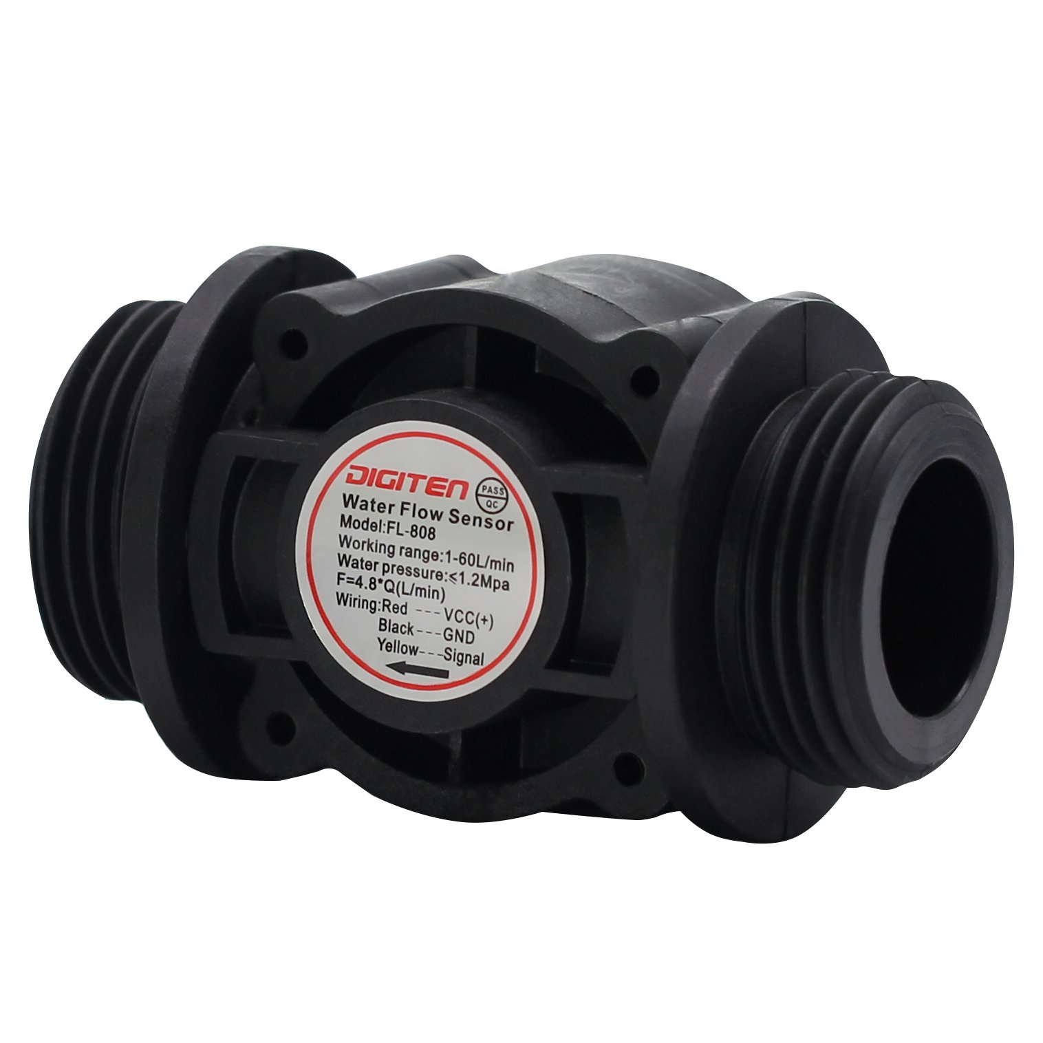 DFC15 Quantitative Controller With G1 Water Flow Hall Effect Sensor 1-60L/min Flowmeter Counter DC 12V Power Adapter