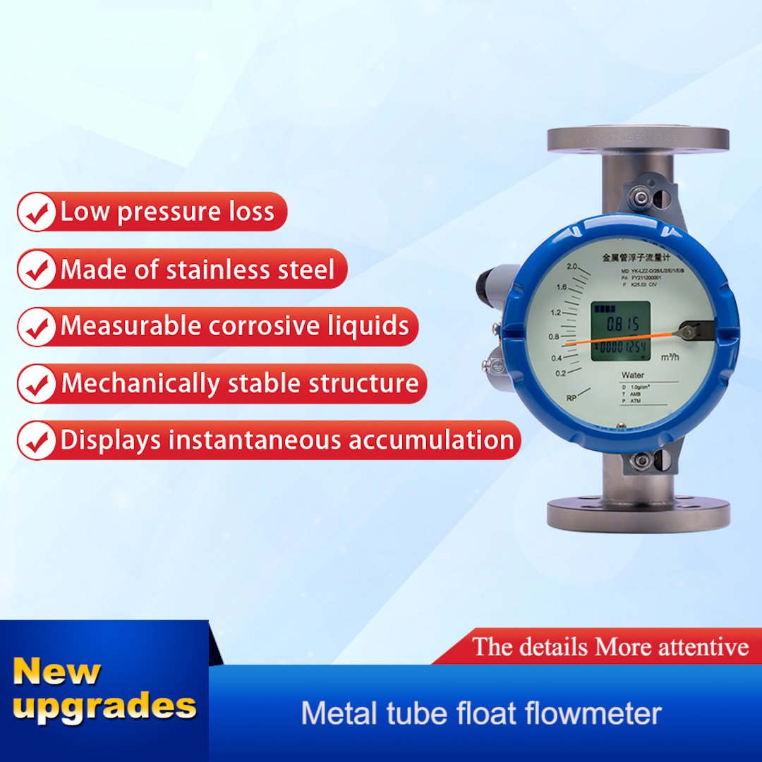 Digital Oxygen Flowmeter Metal Tube Variable Area Flowmeter for Industrial Use
