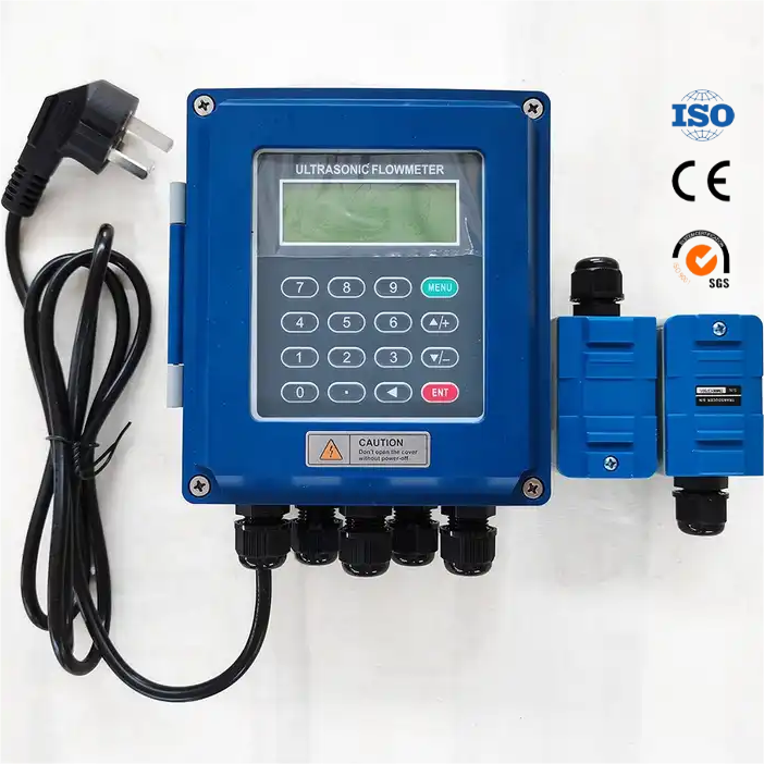 TUF 2000 4-20mA RS485 Clamp Ultrasonic Flowmeter Dn25 Ultrasonic Flowmeter High Quality Ultrasonic Water Flow Meter