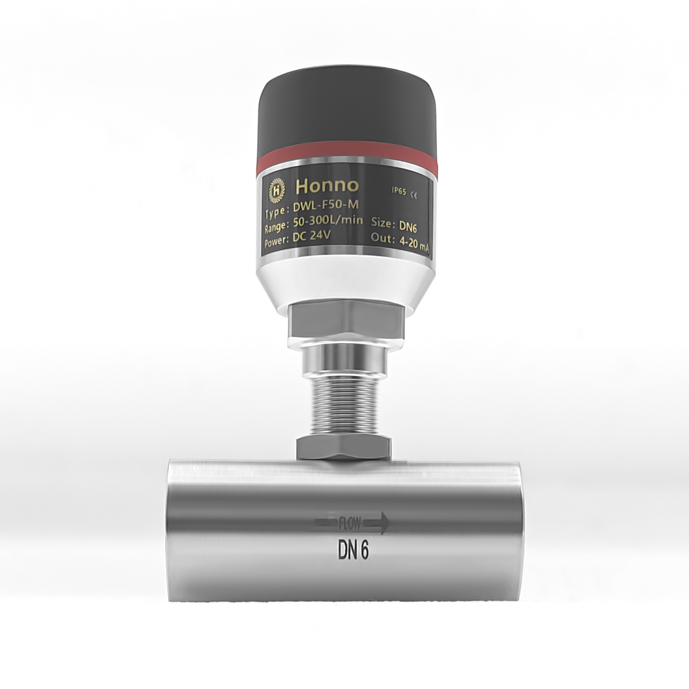 Honno FM120 Series Digital Air Flow Meter External Thread Electronic Turbine Motion Meter DN10 OEM Customizable Measurement