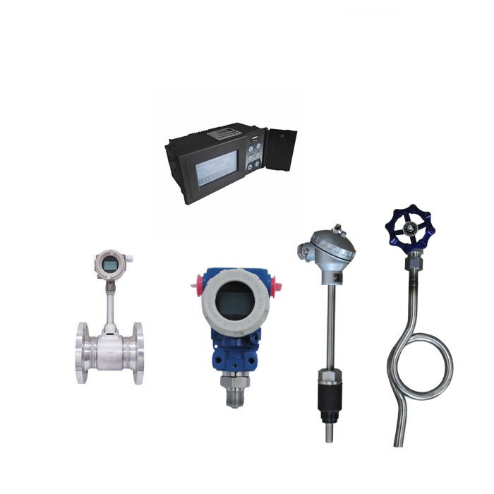 24V vortex Hydrogen air Flow Meter for Blower Temperature Compensation Boiler Steam vortex Flow Meter