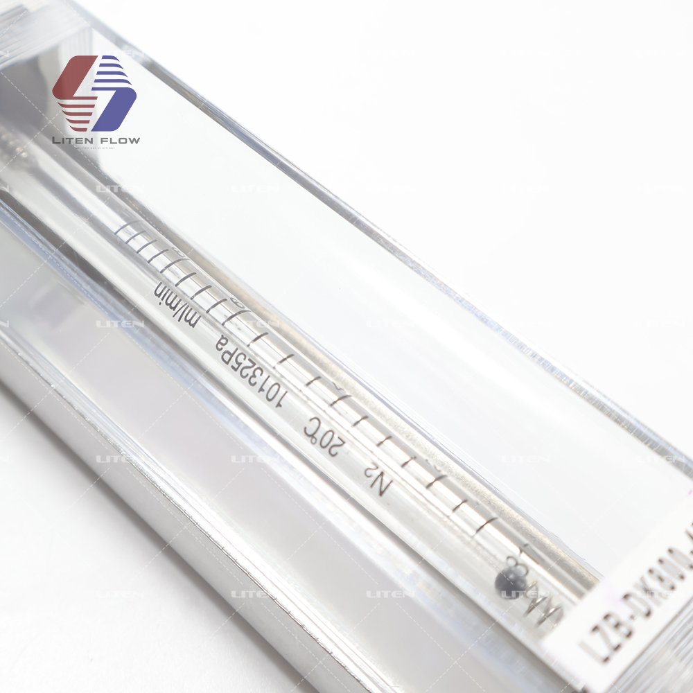Low Flow Glass Tube Rotameter Flow Meter Precision Glass Tube Float Flow Meter 0.6ML/min to 40ML/min(Lqd2.5-25ml)