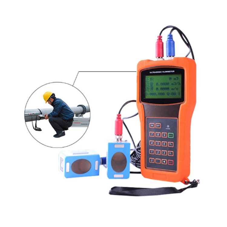 Handheld Ultrasonic Flow Meter Water Liquid Flowmeter Sensor River Current Water Velocity Portable Flow Meter