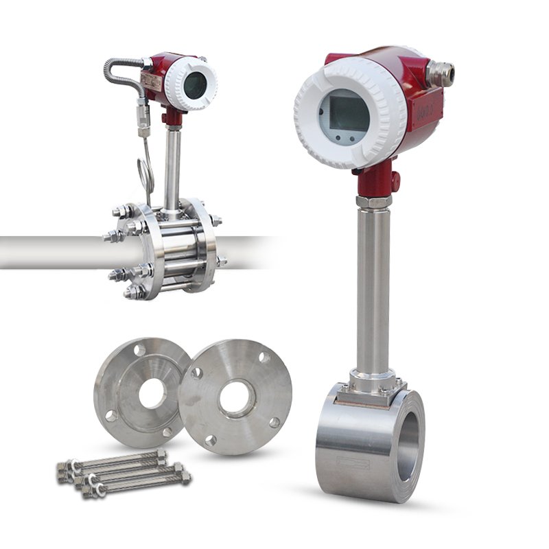 Low Cost IP65 Temperature Compensation Intelligent Flange Type Digital vortex Steam vortex Flow Meter