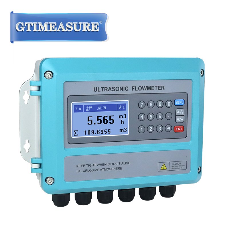 Digital Clamp on Ultrasonic Flowmeter Portable Wall Mounted External Ultrasonic Water Flow Meter