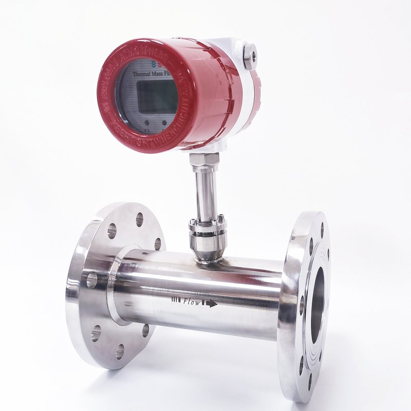 Smart Display Compressed Air Natural Gas Hydrogen CO2 Flowmeter Medical Oxygen Thermal Gas Mass Flow Meter