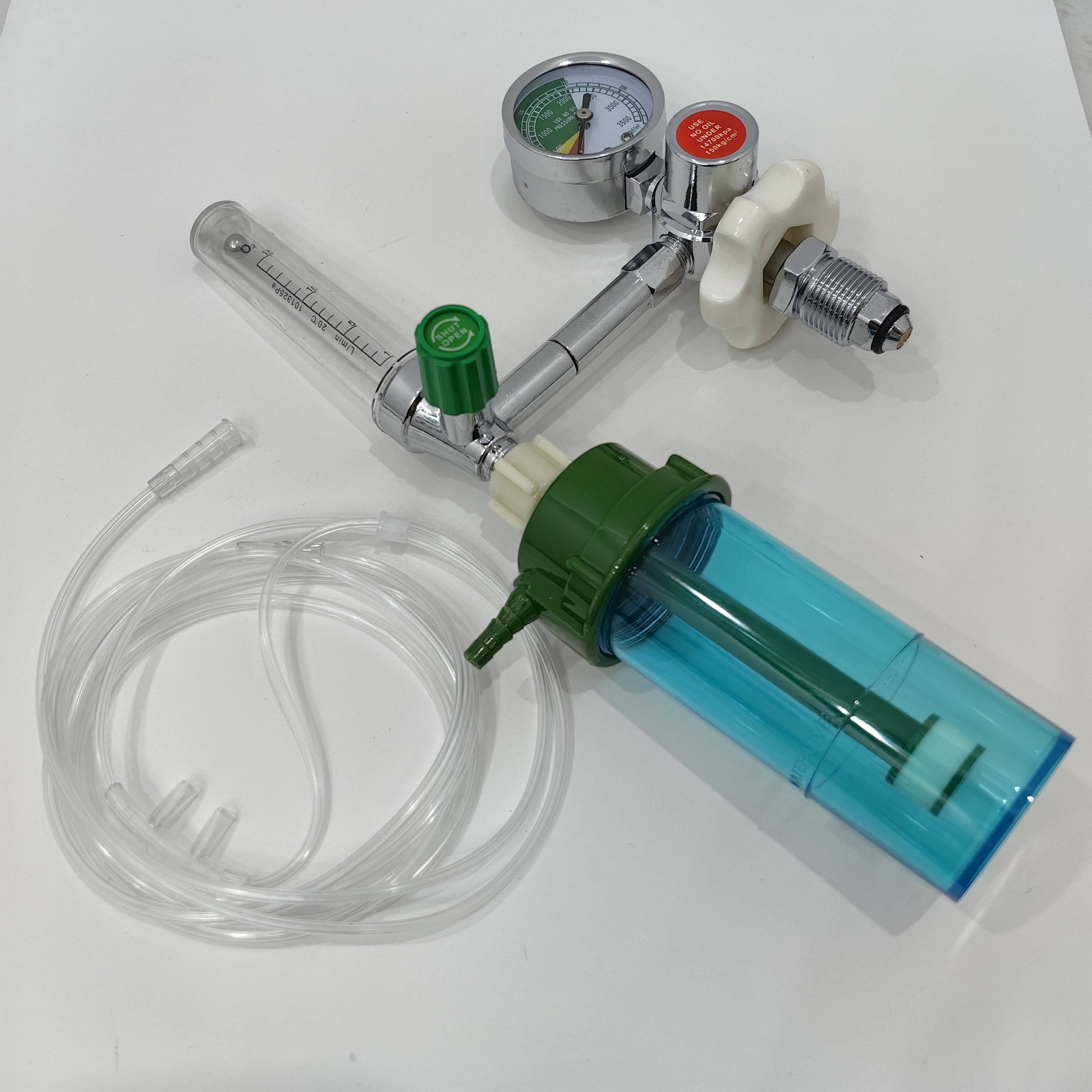 Hospital Medical Equipment Flow Adjustable Pressure 10L/Min 15L/ Min Oxygen Cylinder Gas Regulator With Flowmeter Humidifier