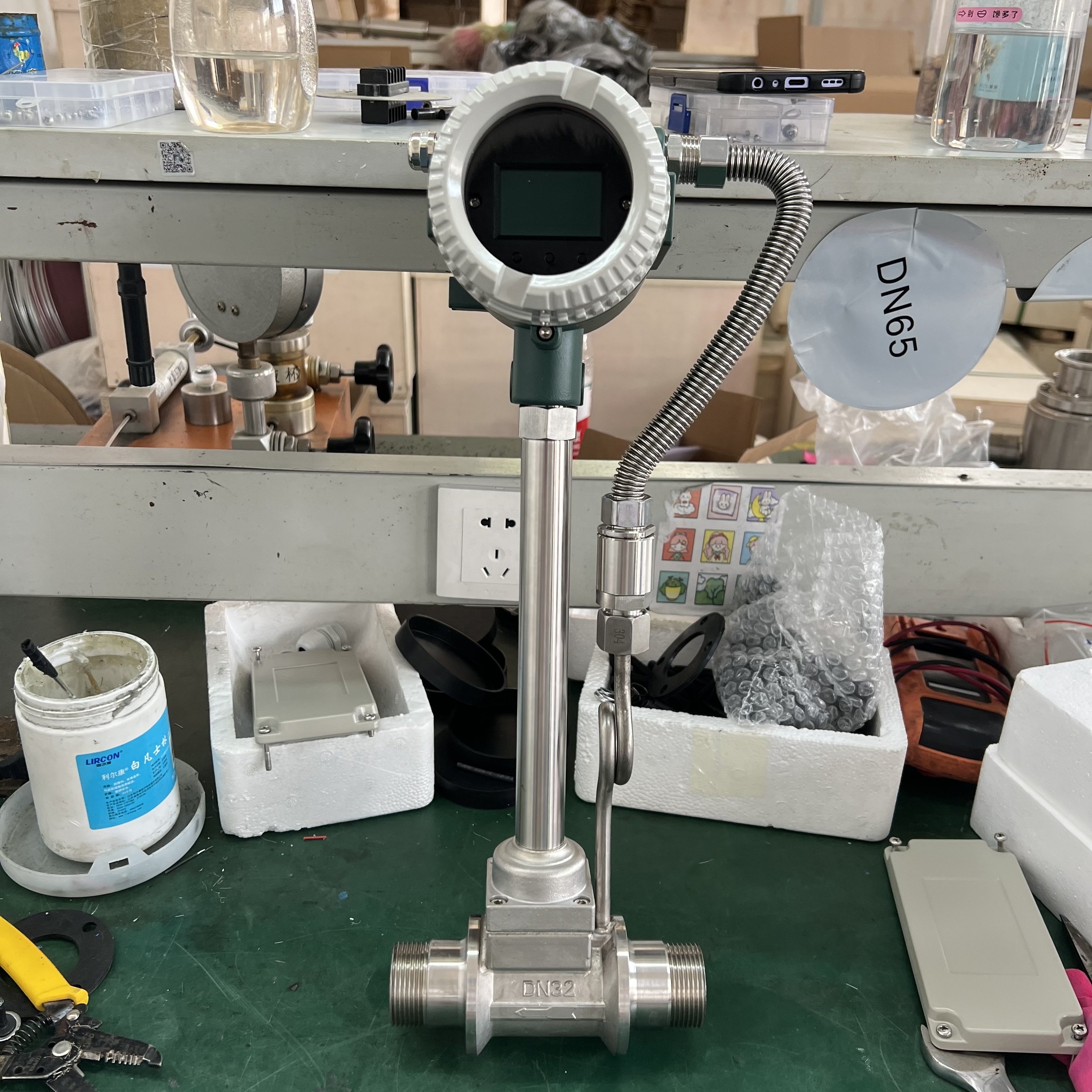 Clamp On/Thread/Flange Connection Air Gas 220VAC Vortex Flowmeter