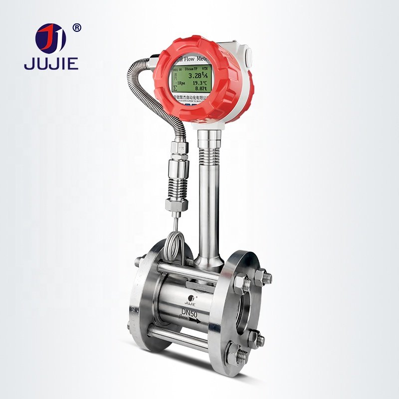 Gas Flow Meter Vortex Flowmeter Air Flow Meter Sensor for Gas Stream Compressed air Nitrogen RS485 4-20mA