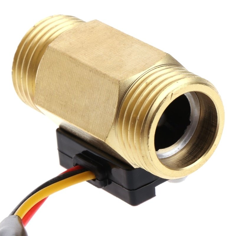 Plastic/Brass/Stainless Steel Hall/Pulse/Turbine Water/Air Flow Sensor Meter With 3 Wires