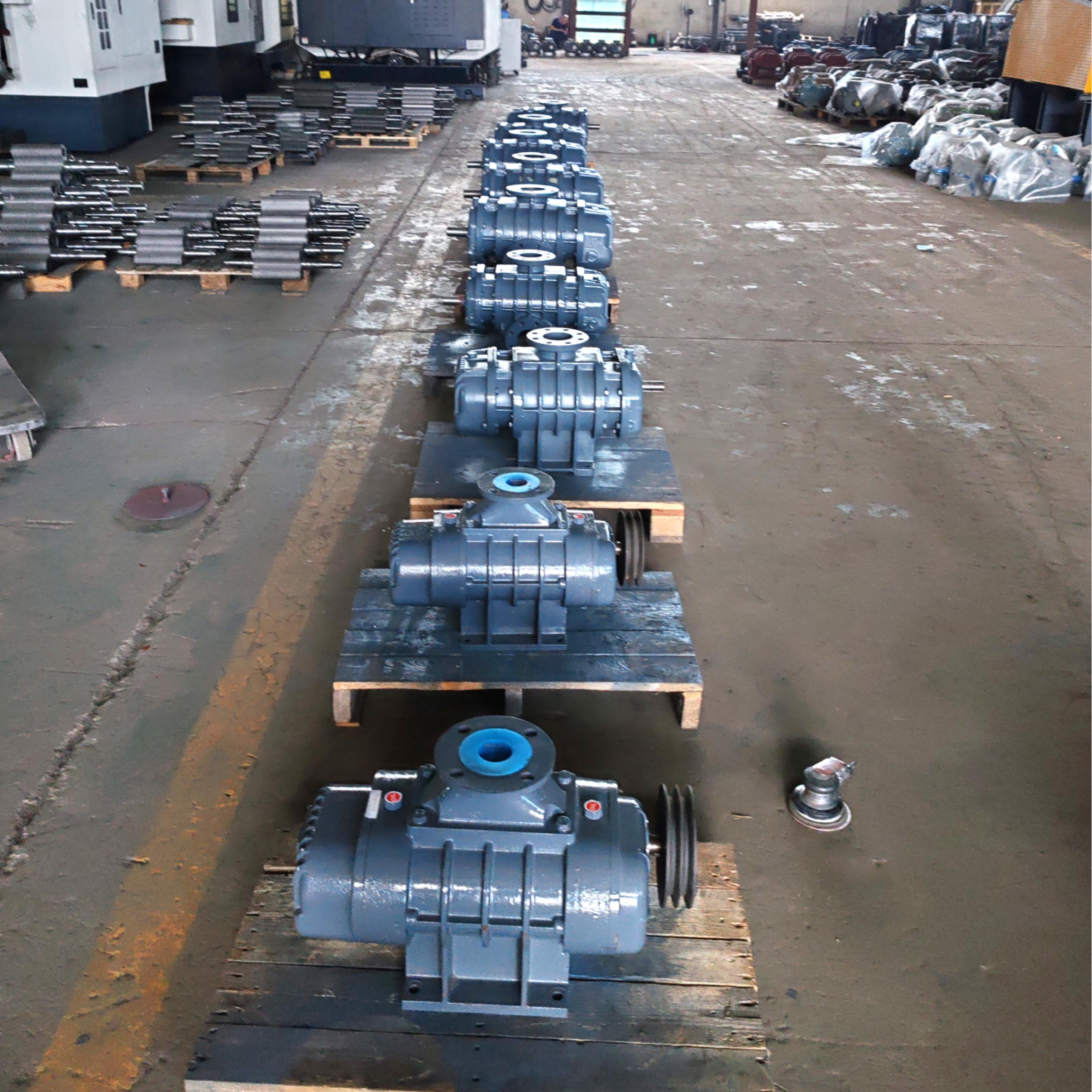 High Quality 55Kw RZ-150 Roots Electric Blower Big Air Flow Low Noise for Pond Fish Farm OEM Customizable