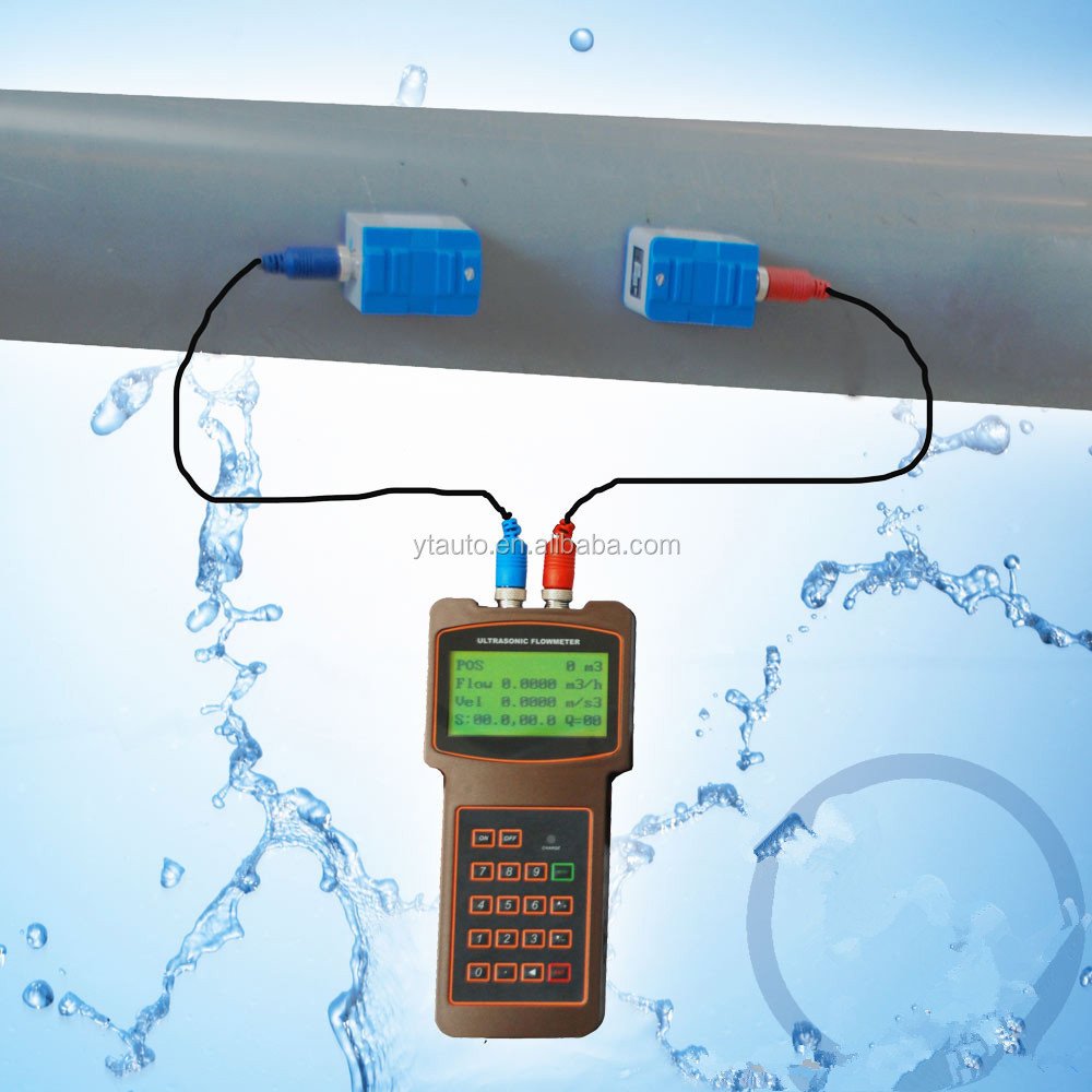 DN25 portable ultrasonic flowmeter handled ultrasonic flow meter battery powered portable water flow meter