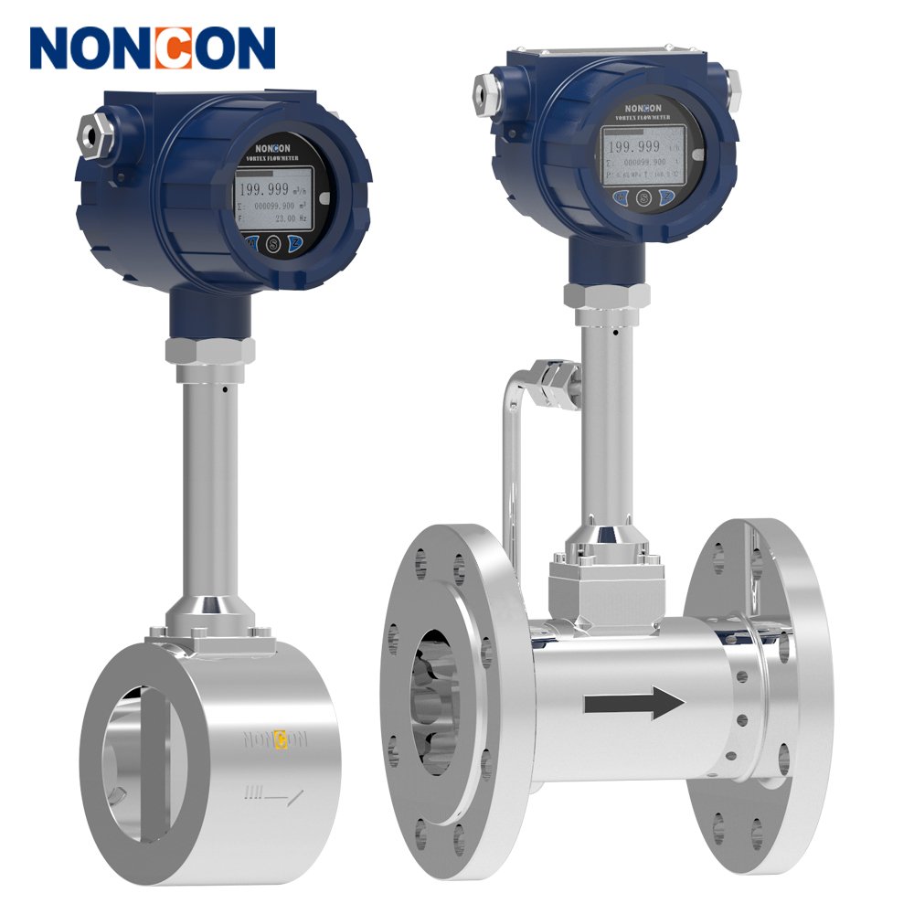NONCON Factory China Supplier vortex Steam Flow Meter lpg Gas Liquid Flow Meter