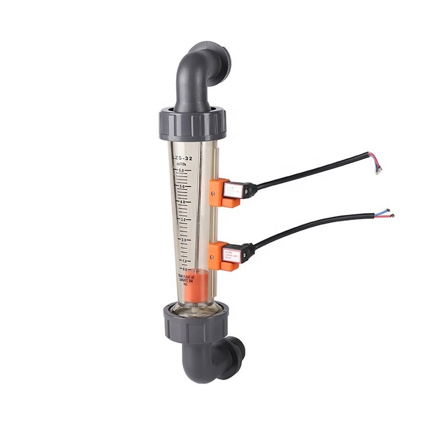 Custom LZS-32 Pc Pipe Upper Lower Limits Alarm Highly Reliable Portable Measuring Clean Water Mass Plastic Flowmeter