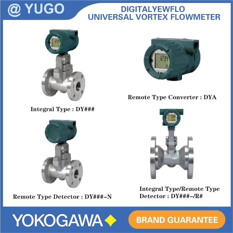 High precision Yokogawa DY025 vortex flowmeter for measuring liquid gases and vapors DN15