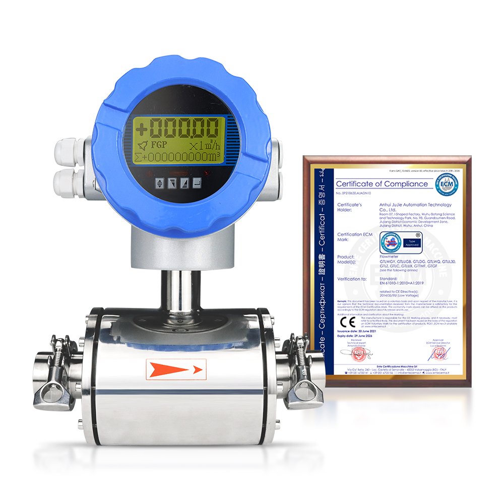 0.5% Accuracy Level Electromagnetic Flow Meter Digital Magnetic Flow Meter Chemical Medical Experiment Flowmeter