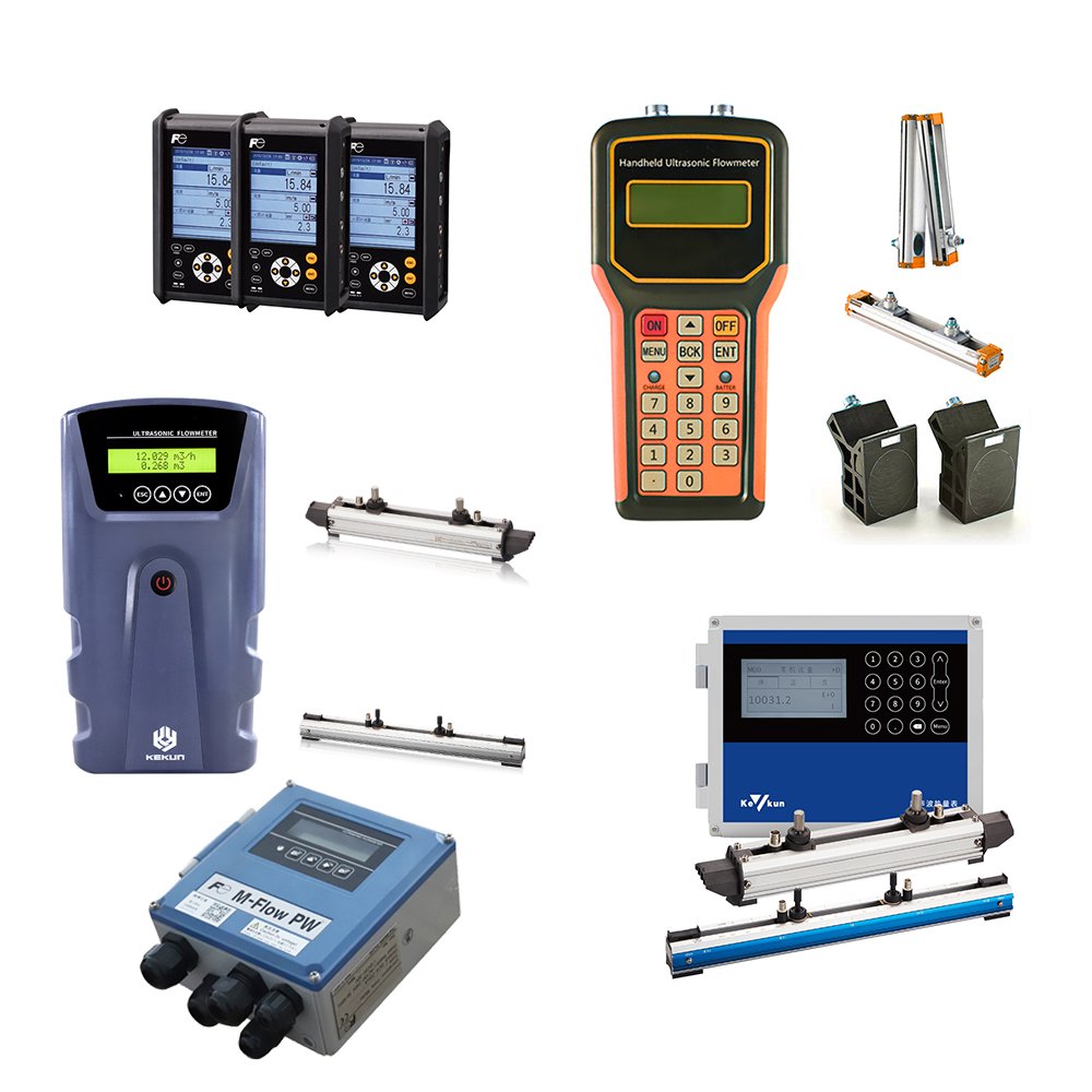Clamp on Fixed Digital Ultrasonic Liquid Flow Meter Wall Mounted External Ultrasonic Flow Meter