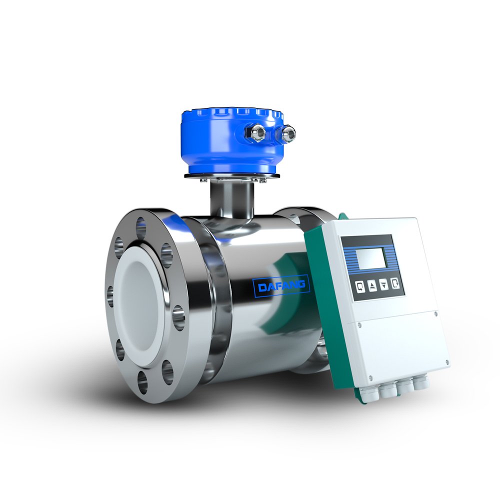 220v Digital LCD Display Wine Magnetic Flowmeter Running Distilled Water Electromagnetic Flow Meter for Fruit Juice