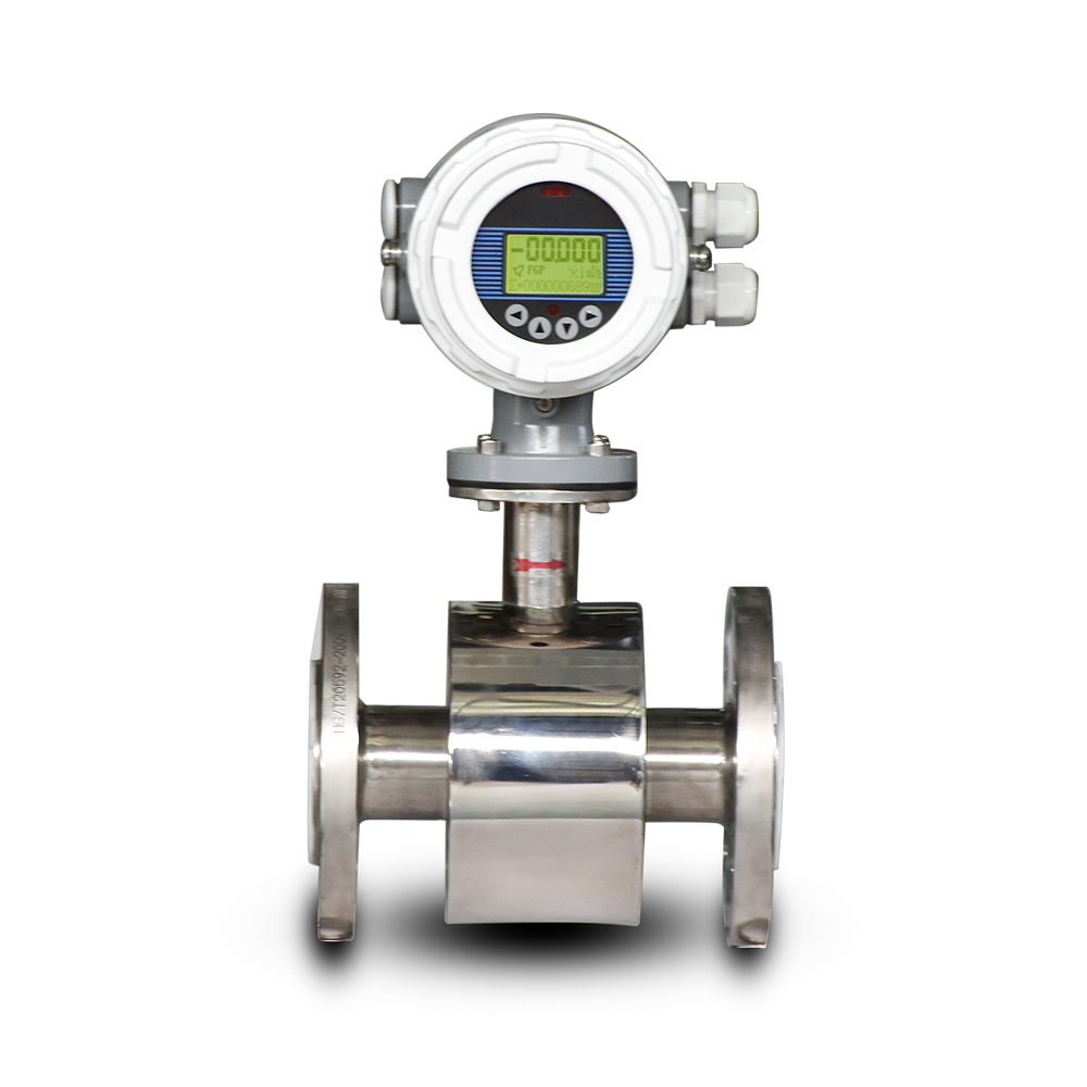 220v Digital LCD Display Wine Magnetic Flowmeter Running Distilled Water Electromagnetic Flow Meter for Fruit Juice