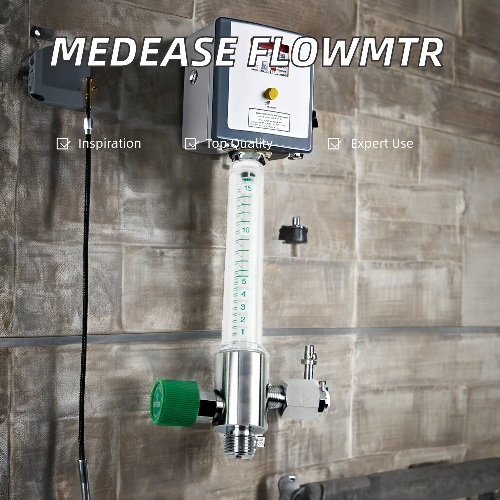 Meadese Slim-Line Ultrasonic Oxygen Flowmeter with Ohmeda Quick Adapter Customizable OEM Product